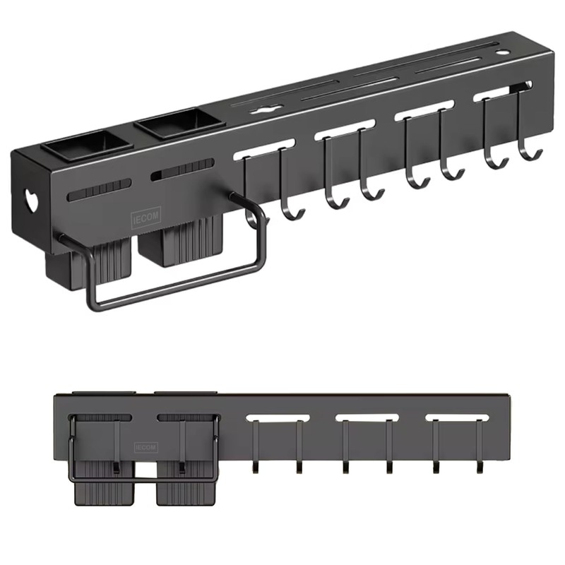 IECOM Wall Mount Kitchen Utensils Hanging Rack, 20" Multi-Use Kitchen