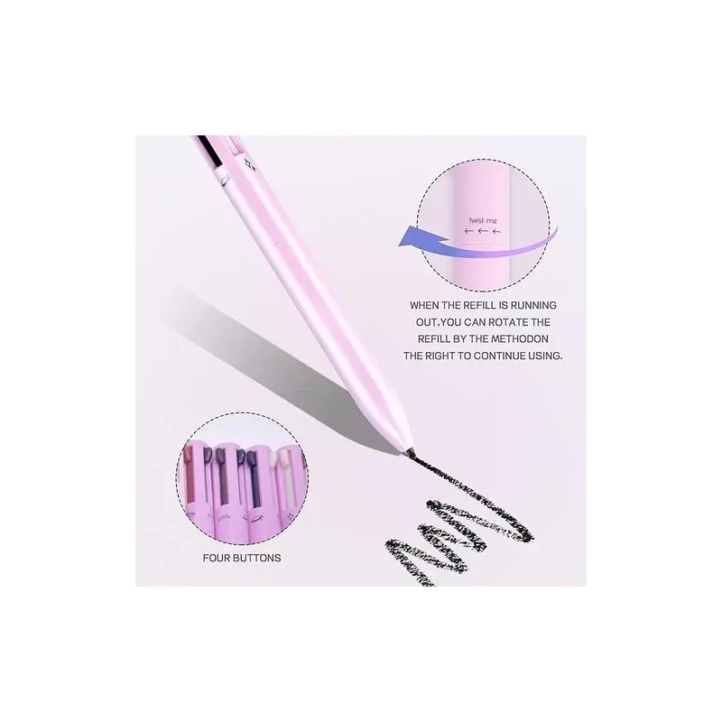 Lápiz De Maquillaje 4 En 1 Herramienta, Lápiz De Cejas