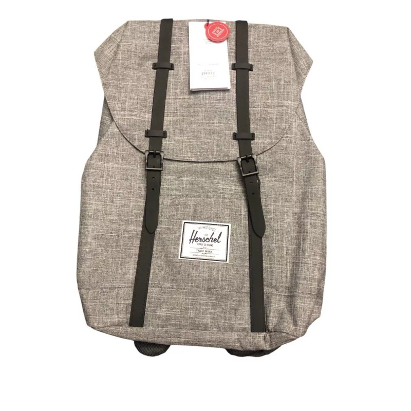 Herschel Supply Co. Retreat Backpack Gray Black Raven CrossHatch New