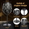 Lifecapido Stainless Steel Wine Glasses Set of 2, 18oz Etched