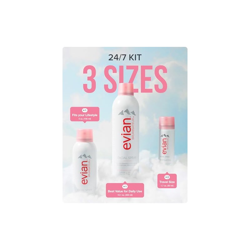 Evian Facial Spray 24/7 Kit