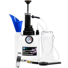 SMOTIVEPRO 3L Manual Brake Bleeder Fluid Pump and 1L Waste Oil Bottle, One Man Professional Brake Bleeder Kit Suitable for Mitsubishi/Subaru/Volvo S40&V40