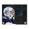 Connor Hellebuyck Signed Winnipeg Hockey Goalie Mask Profile 8x10 Photo