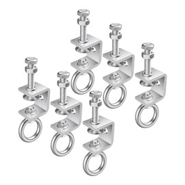 C-Clamp Stainless Steel, 1 Inch Small C Clamps with Hanging Rings (6)