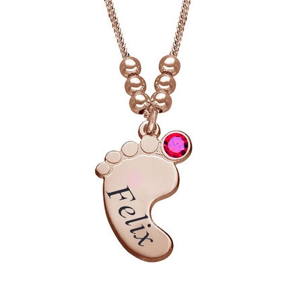 KIDDI-MEDIA Baby Foot Pendant with Engraving of the Name /