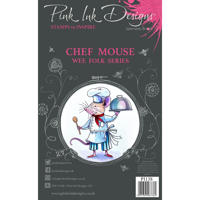 Pink Ink Designs Chef Mouse-Clear Stamp Set, A7