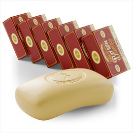 Carolina Castile Soap Vegan Bay Rum Castile Bar Soap – 6 Bars of Natural Soap for Men, Women, and Kids – Gentle, Hydrating Castile Soap Bars with Organic Cocoa Butter and Olive Oil, 5 Oz. Each