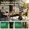 Bamboo Camping Table with Adjustable Height (265LBS)