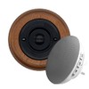 Modern Living Round Wireless Doorbell in Mahogany and Black -