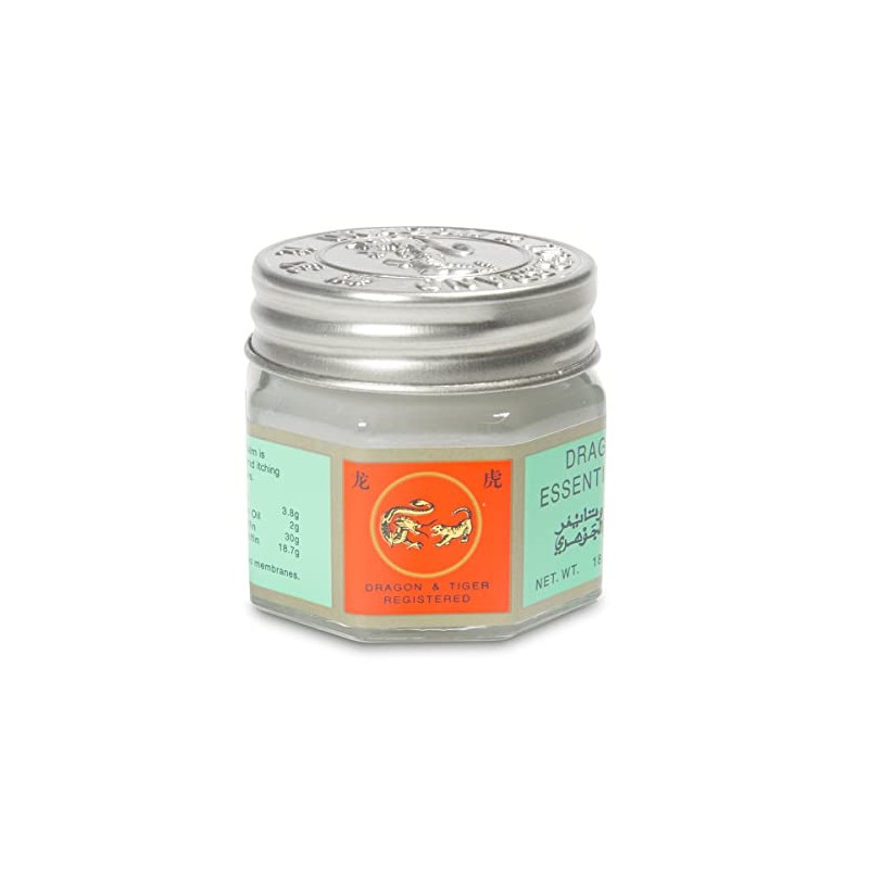 Dragon & Tiger Brand Essential Balm 龍虎清涼油 18.4g White 100%