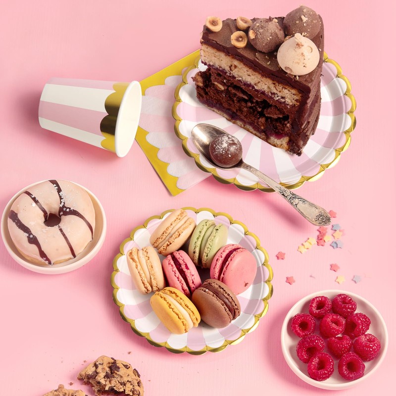 PARTY GO Party Tableware Set, 96 Pieces Theme Party Tableware