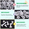 Keadic White Nylon Countersunk Machine Screws, Flat Head Machine Screws