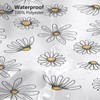 MEHOFOND Daisy Shower Curtain Cute Floral Shower Curtain for Bathroom