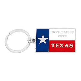Lamatar1 Texas Souvenir Keychain Metalic (Texas Don't Mess Keychain)
