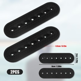 2 Pack Hat Extender, 7 Holes Cap Strap Replacement Adjustable Hat Half Size Extension Accessories Easy to Attach Baseball Cap Snap Buckle for Snapback Duckbill Cowboy Cap Women Men Black