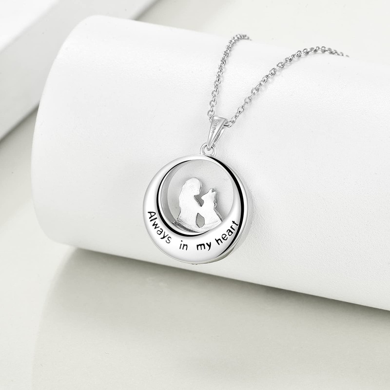 TIGER RIDER Sterling Silver Cat Urn Necklace for Ashes Cat