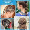 Bandas Elásticas para el Cabello Duraderas,Mini Bandas de Goma Negro&Blanco