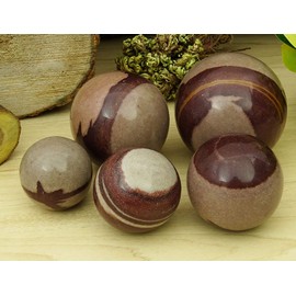 Reikiera Shiva Lingam Stone Ball Natural Narmada River Gemstone Sphere Reiki Crystal Healing With Ring Stand- Choose Size