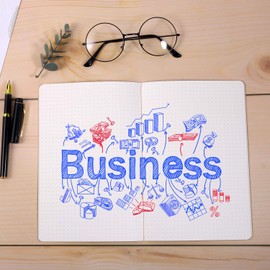 XYark Large Dot Grid Notebook Journals Bulk with Thick Dotted Grid Paper, 60 Pages, 8.5x11 inch, Composition Diary Subject Notebooks Planner for Travelers Students Office, Kraft Journal Set, 12 Pack