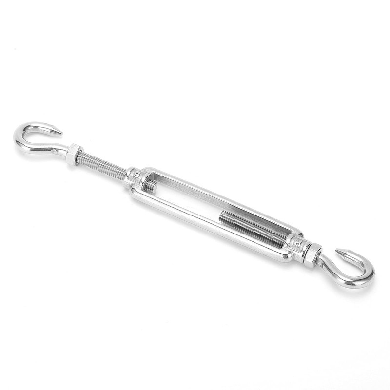 Labuduo Turnbuckle, M6 Stainless Steel 4 Hook Two Hook Turnbuckle