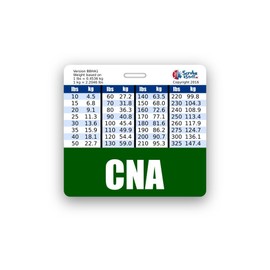 CNA Badge Buddy Horizontal w/Height & Weight Conversion Charts (Hunter)