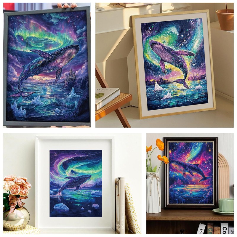 4 PCS Scratch Art brillante Painting,30x20cm,Un Painting de dibujo raspado