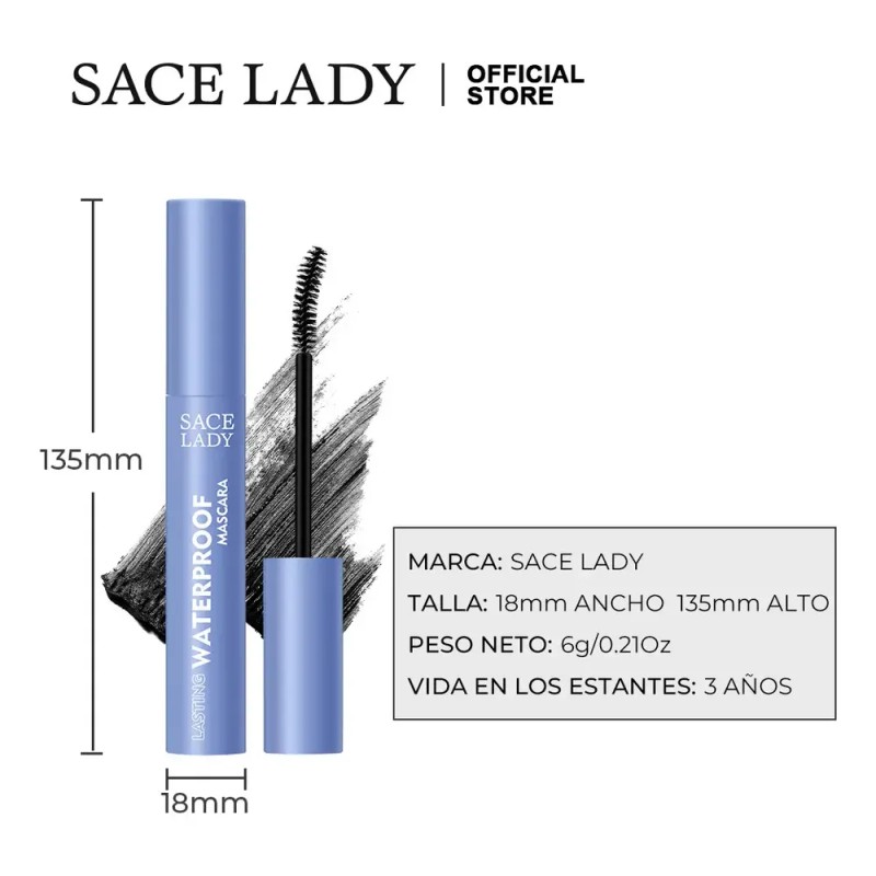 Sace Lady Máscara De Pestañas Waterproof Larga Duración