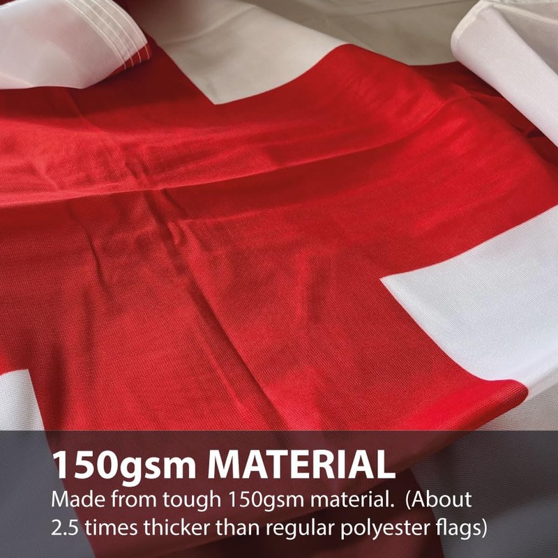 NWFlags England St George Flag 150gsm Nylon Rope & Toggle