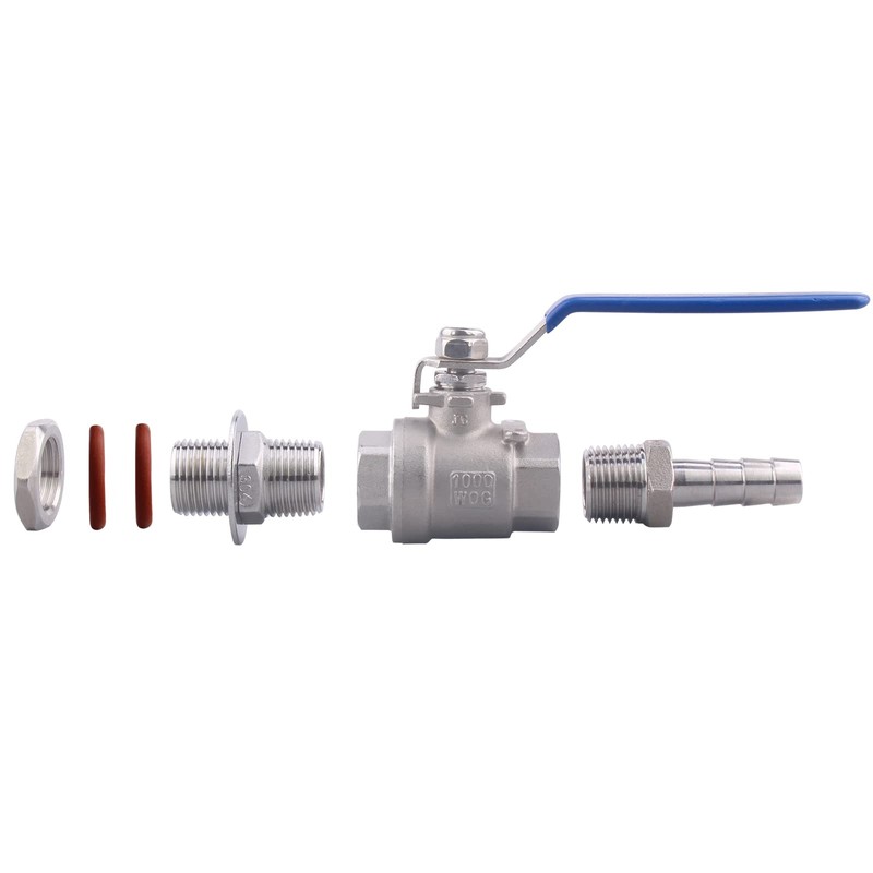 DERNORD 2 Packs 1/2 Inch Weldless Ball Valve Stainless Steel