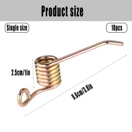 BOXOB 10pcs Dethatcher Springs for Lawn Mower, Metal Power Rake Replacement Springs Compatible with Maxpower 330105