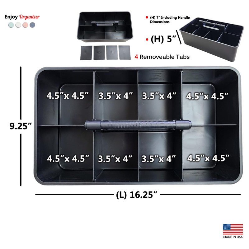 Enjoy Organizer- 2 Commercial Extra Large Portable Stackable Carry Caddy,