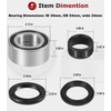 8 PCS Front Wheel Bearings & Seals Kit for Honda