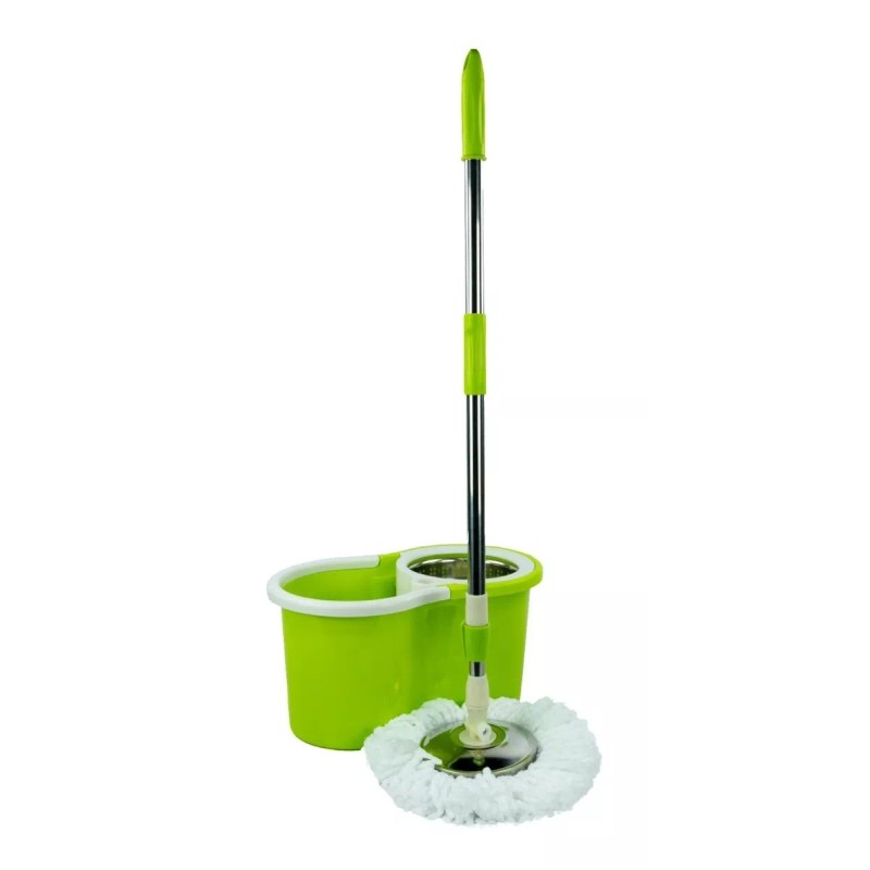 SM Trapeador Mop Inteligente Microfibra Exprimidor Gira 360°