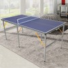 HaoKang Mid-Size Table Tennis Table 6Ft Ping-Pong Table Set Foldable