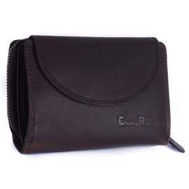 Chunkyrayan Genuine Leather Women's Purse, High-Quality, Vintage, RFID Protection, Includes Leather Keyring Leather, Brown Madrid