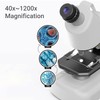 HYRENEE Kids Educational Microscope - Up to 40-1200x Zoom, LED