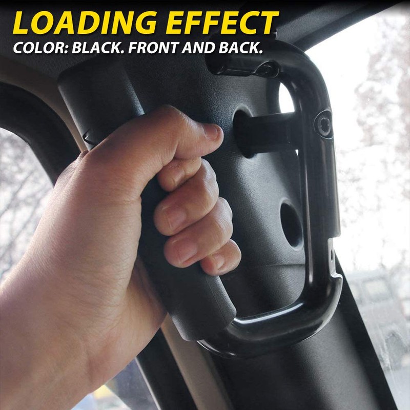 KATUR Front Grab Handle Grab Bar Compatible with Jeep Wrangler