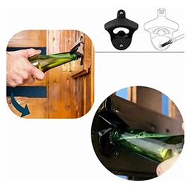 10PCS Abrebotellas de Cerveza Montado en la Pared para Bar KTV Hotel Black, Potente Magnético, Tamaño Compacto con un Inolvidable para los Amantes de las Bebidas y la