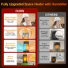 Space Heater, Space Heaters for Indoor Use with Humidifier/Sensor/ECO/3D Flame