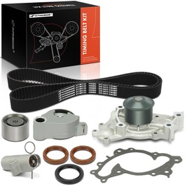 A-Premium Timing Belt Kit with Water Pump Compatible with Toyota Camry 2002-2006 Highlander 2001-2007 Sienna 2004-2006 Solara & Lexus RX330 ES330 ES300 V6 3.0L 3.3L DOHC