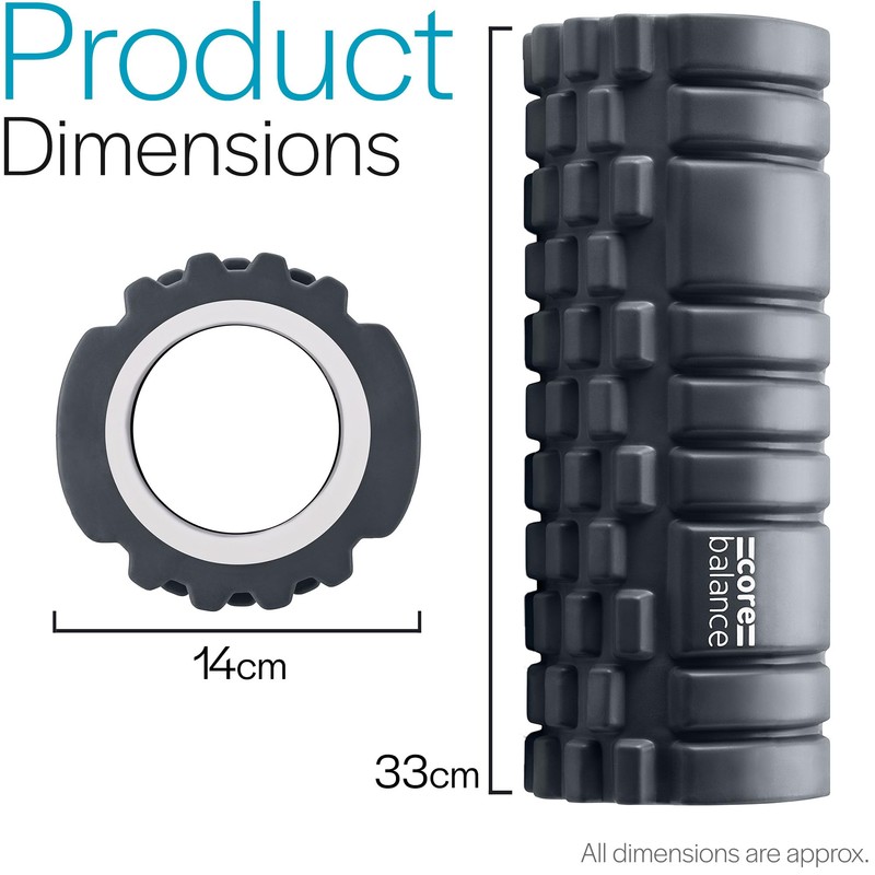 Core Balance Foam Roller For Deep Tissue Muscle Massage, Trigger