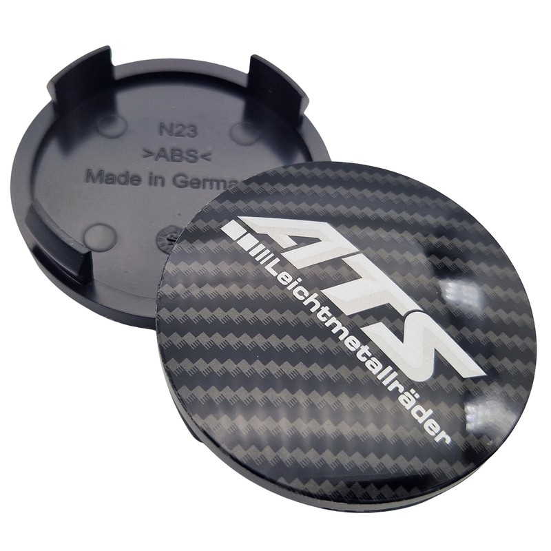 4 x ATS Hub Caps 60 mm Carbon (N23) Dark
