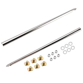 Topteng Stainless Steel Front Fender Spears Trim for Harley Electra Glide, Heritage Softail, Road King 1984-2023, 1986-later FLSTN and FLSTC and 1982-23 Touring models