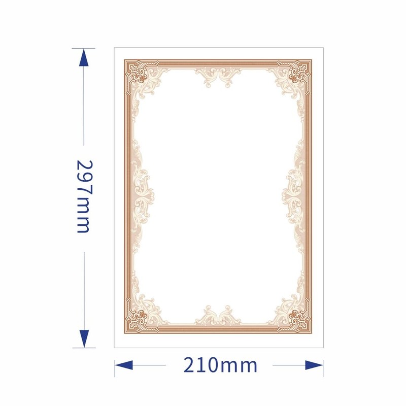 ASTAR A4 Blank Diploma Paper 10 Sheets Award File 180gsm