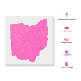 Ohio State Stencil - Reusable Stencils for Painting - Mylar Stencil for Crafts and Decor