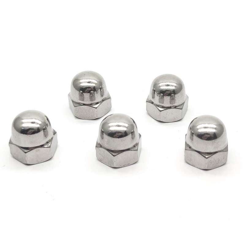 M10X1.0mm 304 Stainless Steel Fine Thread Hex Acorn Cap Nuts