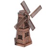 Red Bronze Dutch Windmill, Retro Style Windmill Decor Statue Mini