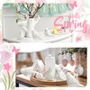 Nuenen 8 Pcs Mini White Ceramic Bird Decor Ceramic White