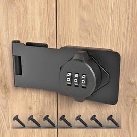 RETRIN 3-Digit Combination Lock, Black, Keyless, Zinc Alloy, Cabinet Door Latch, Easy DIY Installation, Wide Range of Uses