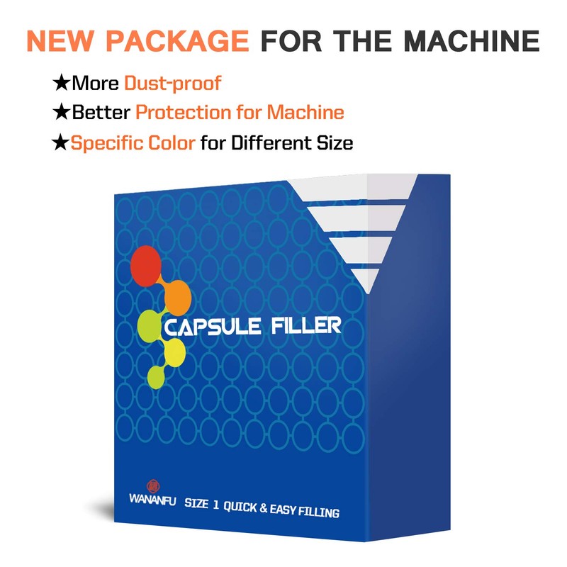 WANANFU Capsule Filling Machine for Size 1 Empty Capsules Vegetarian